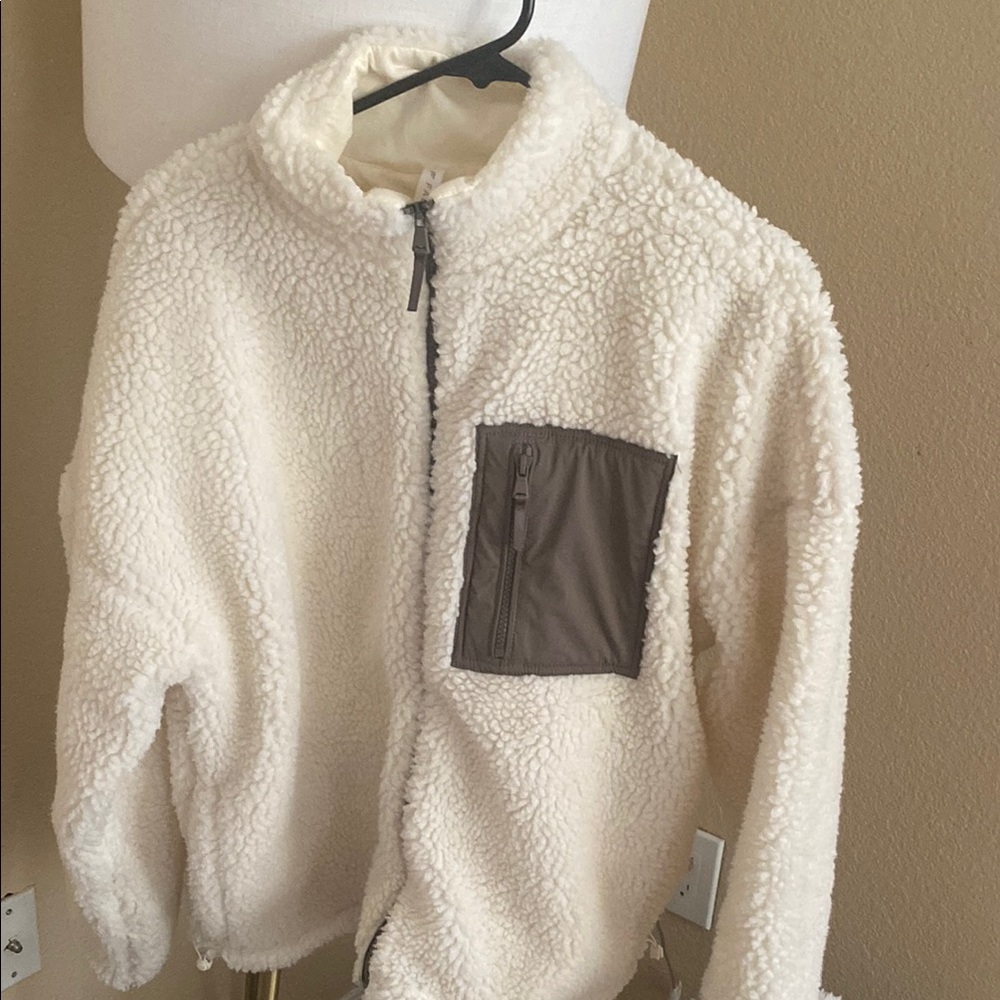 Cozy Sherpa Fleece Jacket with Pocket